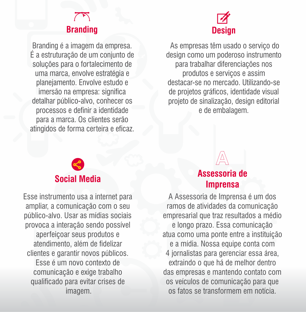 Serviços da Nine Comunicação e Design